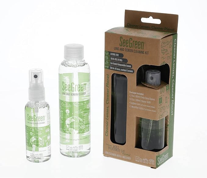 SEEGREEN Lens and Screen Cleaning KIT | Eyeglass, Sunglass and Screen Cleaner | by SeeGreen