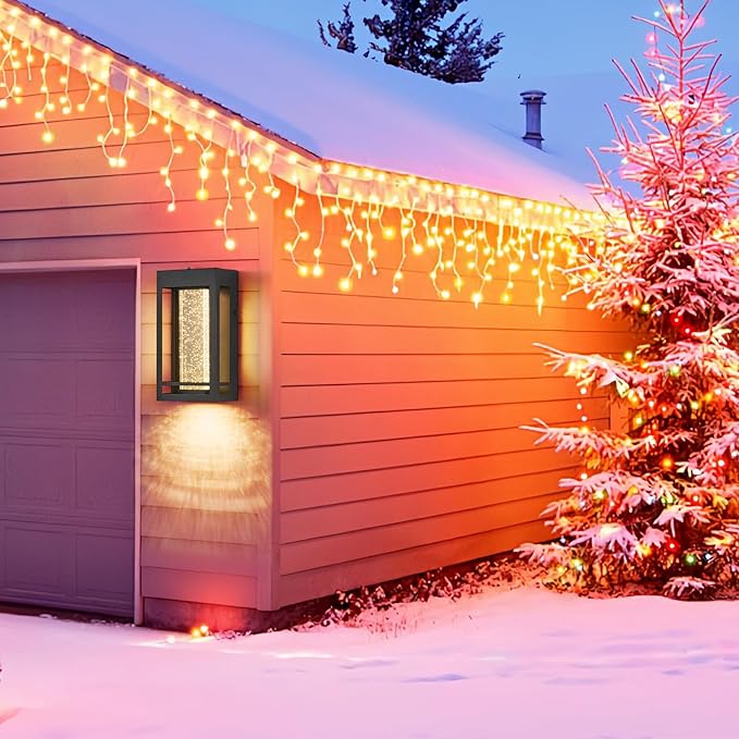 Myhaptim Dusk to Dawn Sensor Porch Lights, Crystal Bubble Exterior Lighting - Image 3