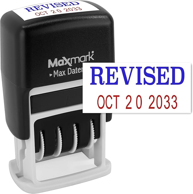 MaxMark Self-Inking Rubber Date Office Stamp by Maxmark