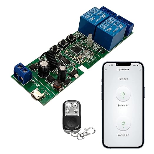 Newgoal Zigbee Tuya Smart 2 Channel Smart Relay Module by Newgoal
