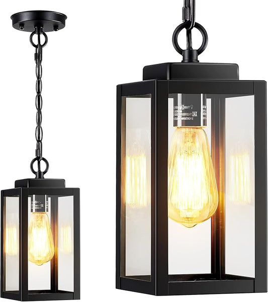MYHXQ 11'' Outdoor Pendant Light, Modern Outside Chandelier Outdoor Hanging by MYHXQ