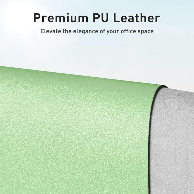 Aothia Leather Desk Pad Protector, Mouse Pad, Office Desk Mat, Non-Slip PU - Image 2