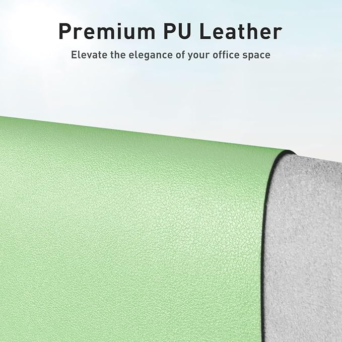 Aothia Leather Desk Pad Protector, Mouse Pad, Office Desk Mat, Non-Slip PU - Image 2