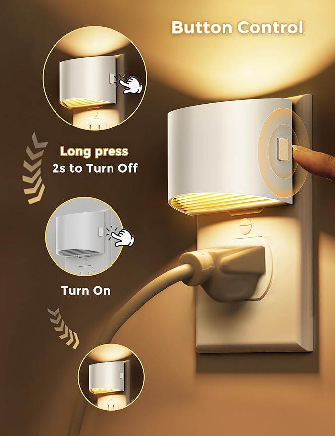 L LOHAS LED Night Lights Plug into Wall, Dimmable Night Light - Image 4