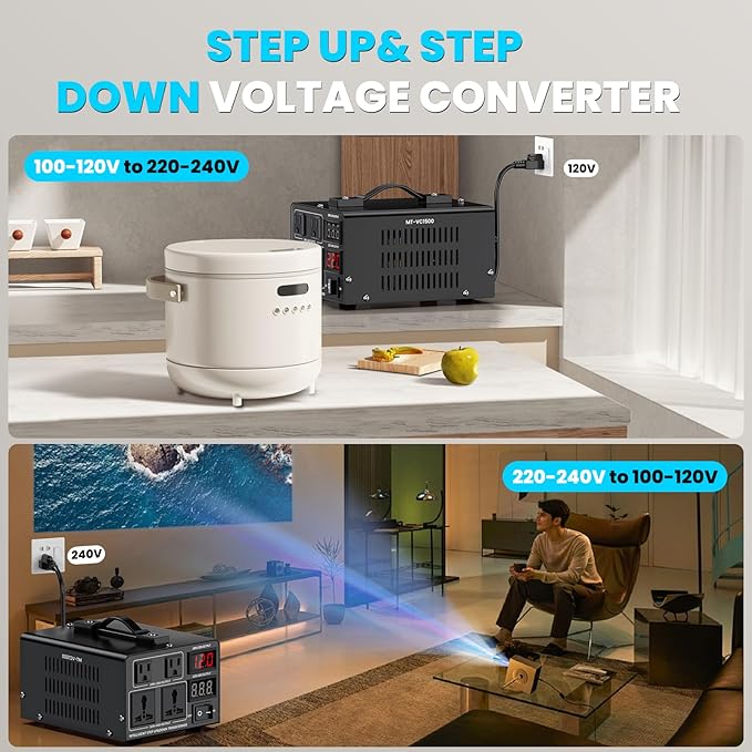 1500W Voltage Converter Transformer Step Up/Down Converter 110/120 Volt - Image 5