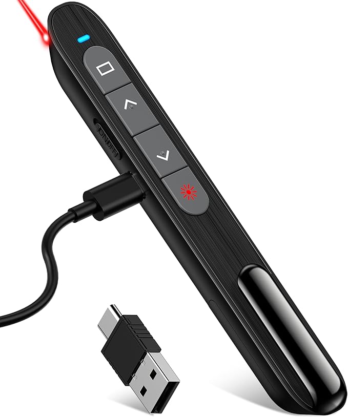 DinoFire USB C Rechargeable Presentation Remote by DinoFire