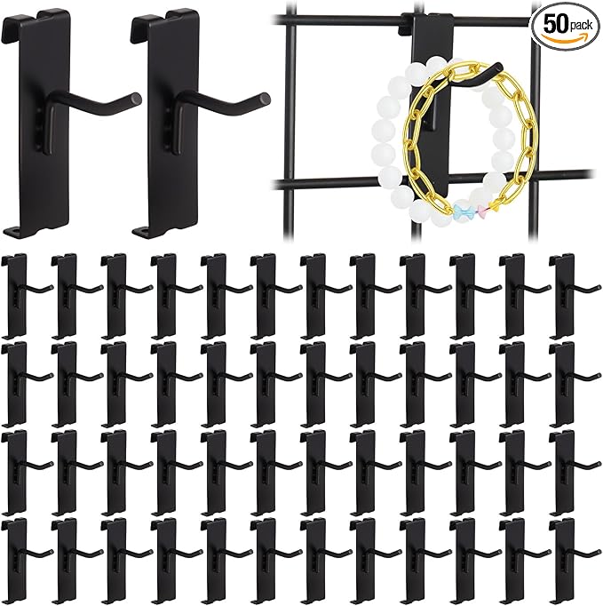 Alffun 50 Pack Gridwall Hooks, 2 Inch Heavy Duty Display Hooks by ALFFUN