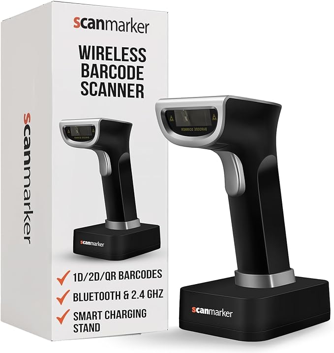 Scanmarker 1D/2D Wireless Barcode Scanner – Boost Speed & Accuracy by Scanmarker