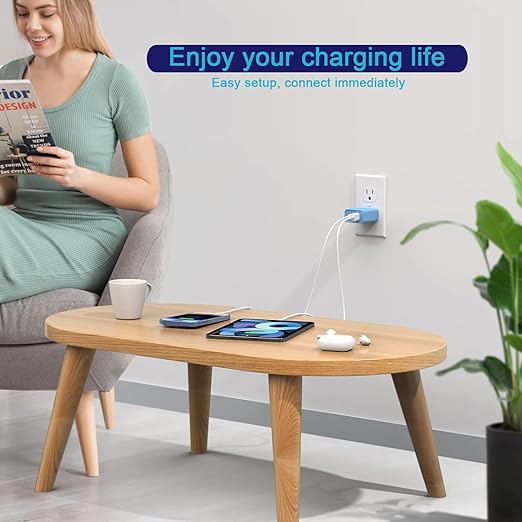 USB C Wall Charger Block, AirPods-Blue - Image 7