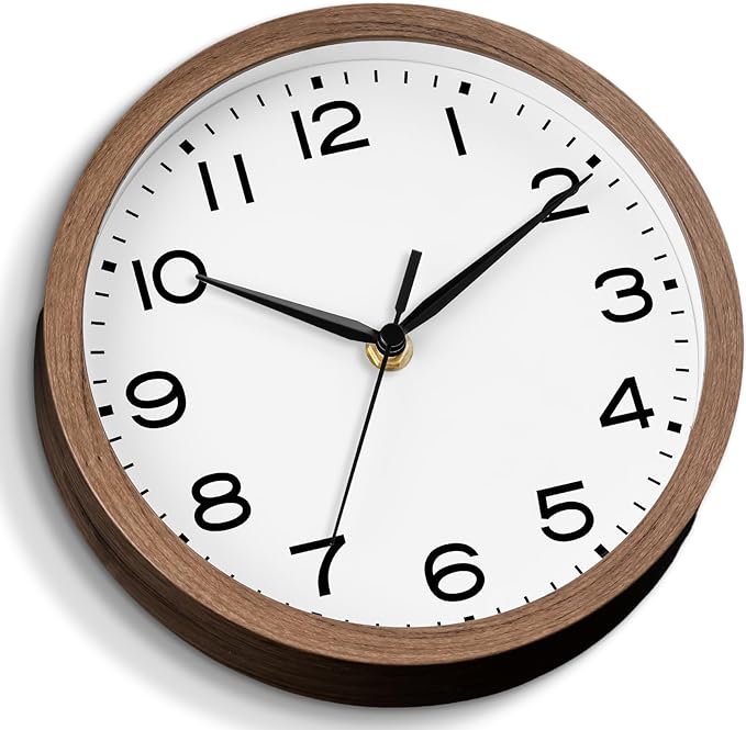AKCISOT Wall Clock, Modern Small Wall Clocks Battery Operated 8 Inch, Silent - Image 4