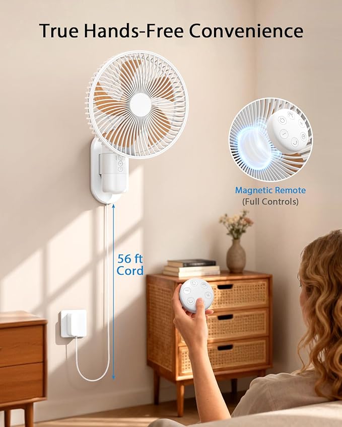 AURATHEA 10” Small Wall Mount Fan - Image 5
