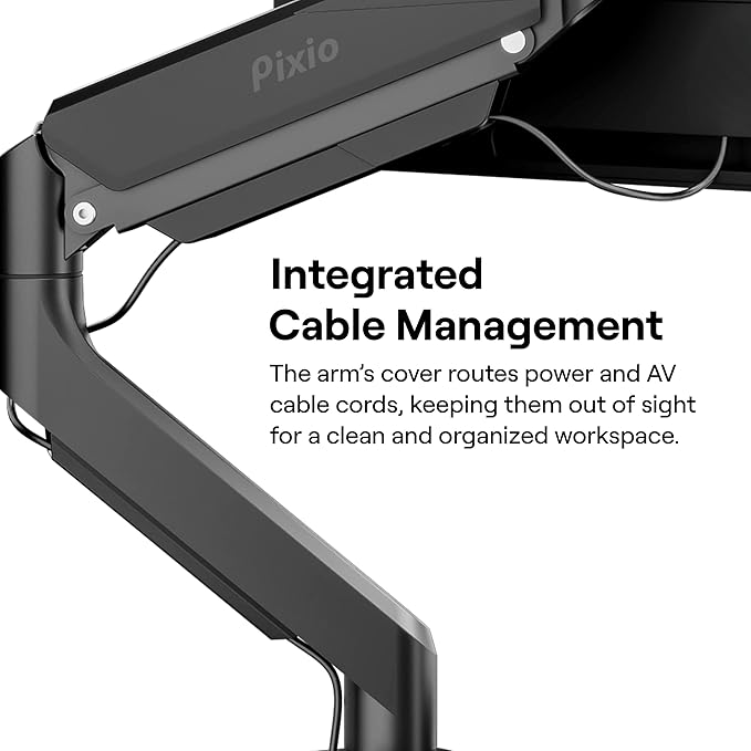 Pixio PS2S Ultrawide Heavy-Duty Premium Single Monitor Arm Stand Desk Mount - Image 5