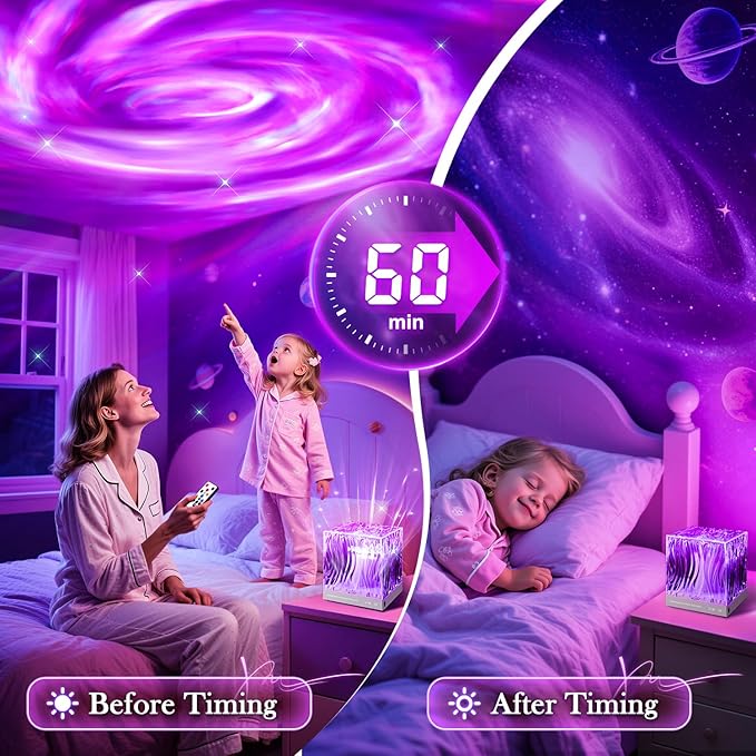 Galaxy Projector for Bedroom, 18-Color Solar System Kids Night Light Projector - Image 4