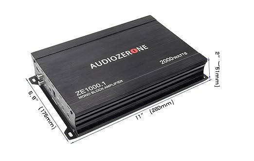 Car Audio Amplifier ZE1000.1 2000W Monoblock Class D MOSFET Subwoofer Audio - Image 5