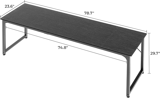 Huuger Computer Desk, 80 Inch Office Desk, Gaming Desk - Image 3