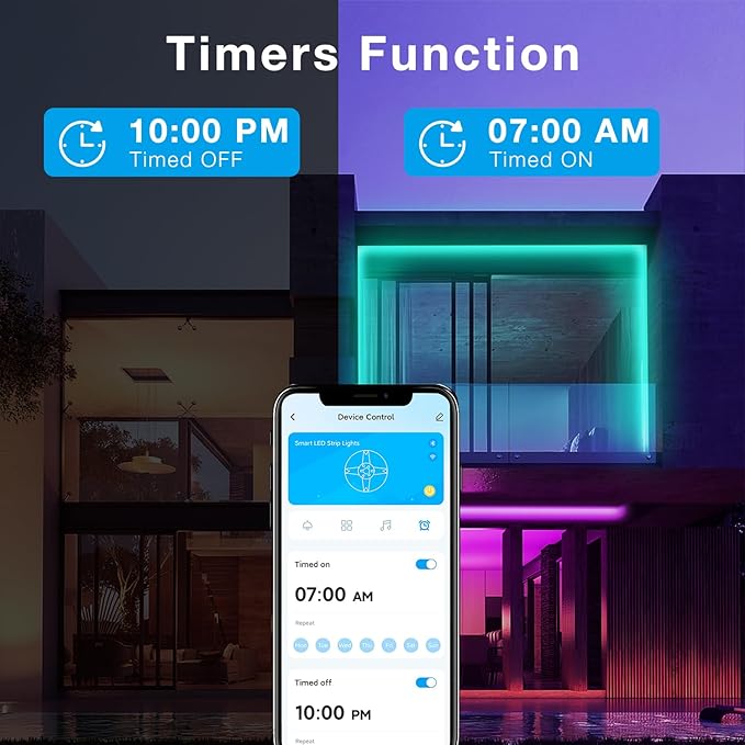 DAYBETTER IP65 Waterproof Led Strip Lights, Smart WiFi LED Lights Work - Image 8