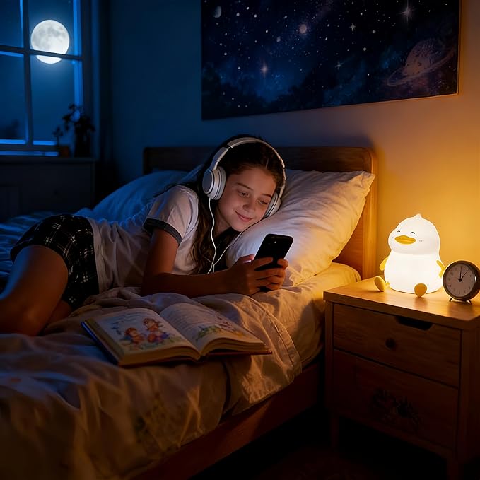 Duck Night Light for Kids, Cute Benson Ducks Gifts, Squishy Touch Silicone - Image 9