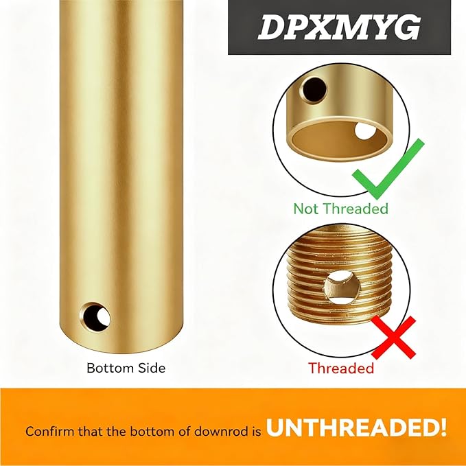 DPXMYG 48 inch Ceiling Fan Downrod - Image 3