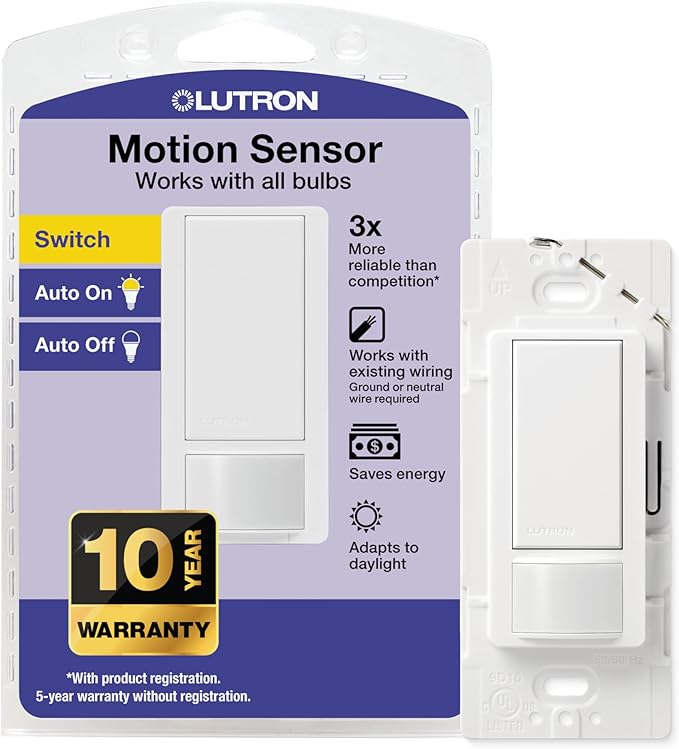 Lutron Maestro Motion Sensor Light Switch Indoor by Lutron