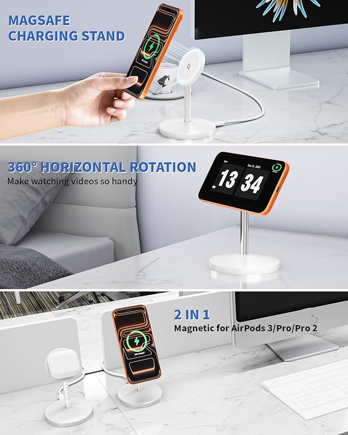 Magnetic Wireless Charger Stand, 25W Fast Mag Safe Charger iPhone Stand - Image 7