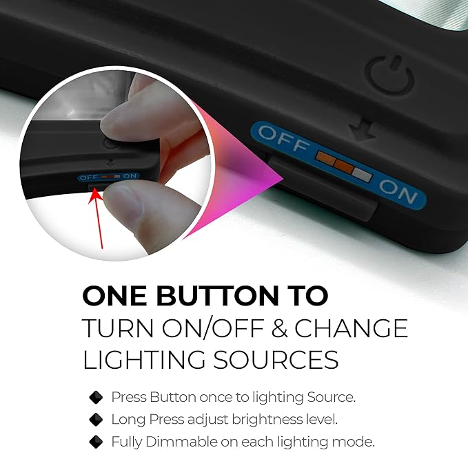 MagniPros 5X Rechargeable Large Ultra Bright LED Page Magnifier - Image 3