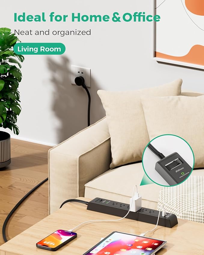 2 Pack Surge Protector Power Strip - Image 7