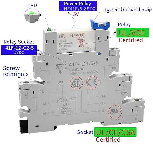 Electromagnetic Relay 5VDC SPDT 6Amp, Power Relays - Image 5
