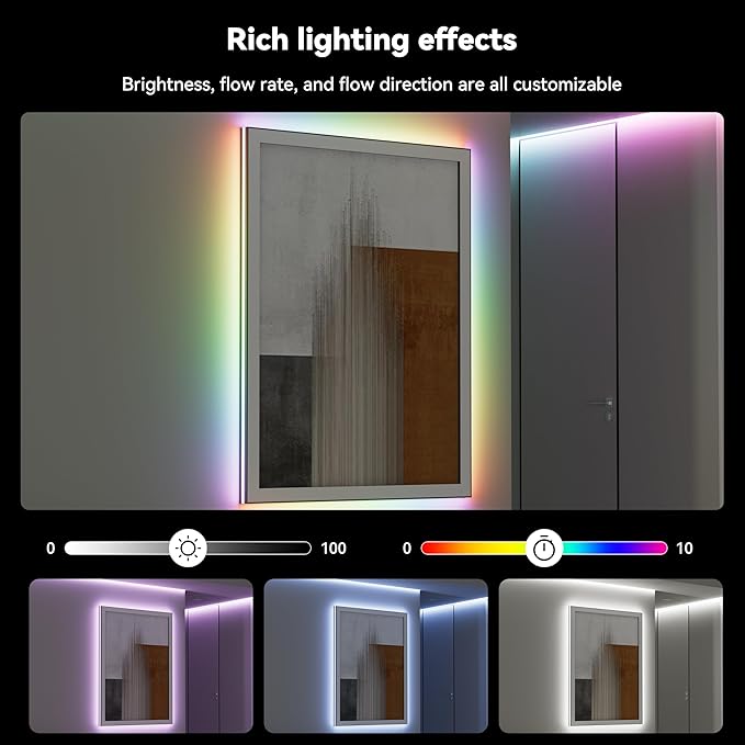 MIWISE 5V USB COB LED Strip Lights, RGB Smart IC LED Strip - Image 6