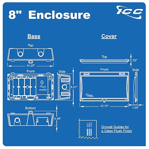 ICC 8” Plastic Structured Wiring Enclosure - Image 3