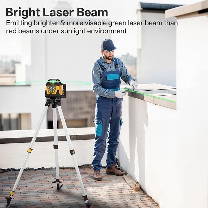Self-Leveling Green Rotary Laser Level Kit, 2000ft Range - Image 3