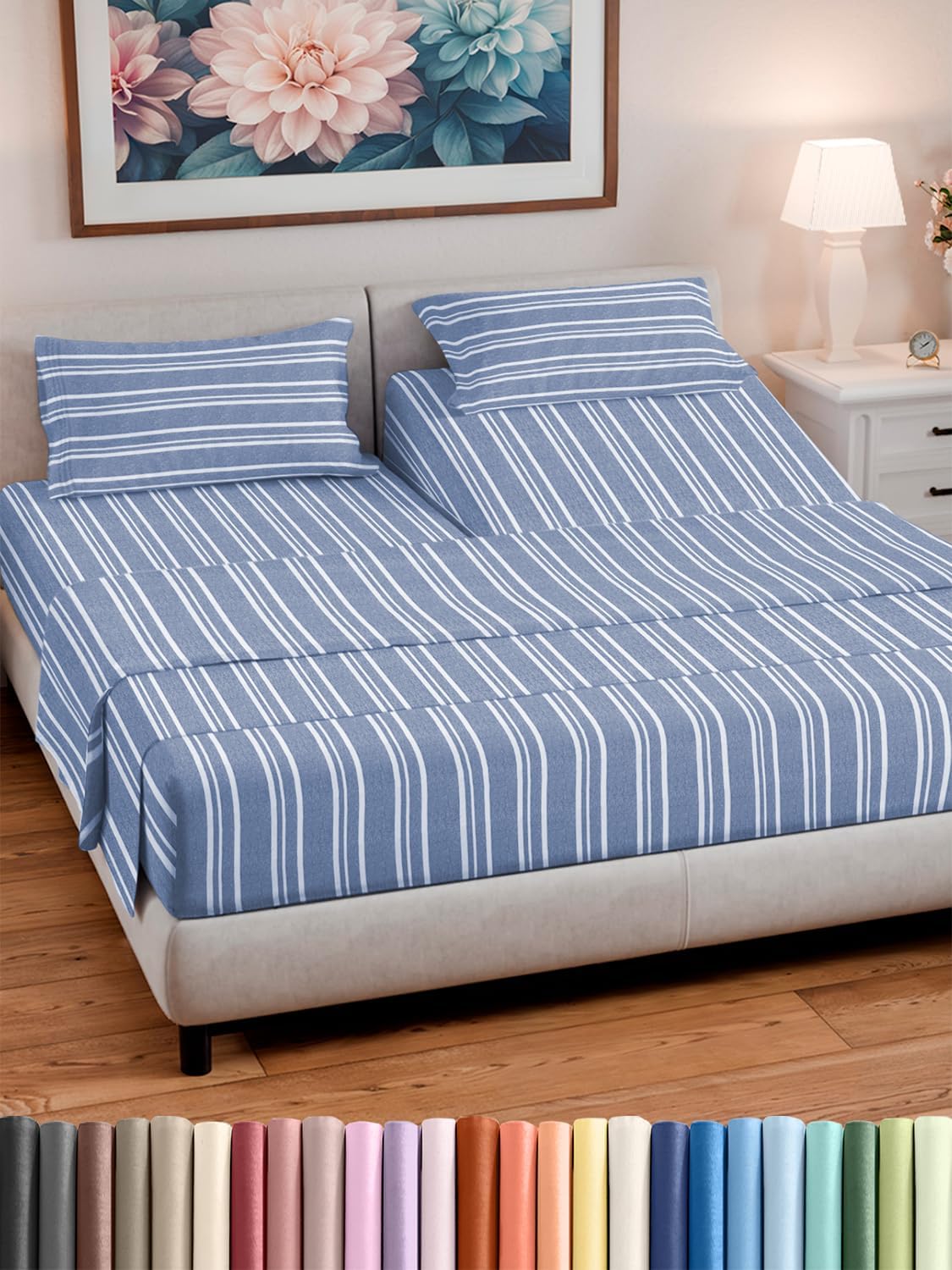 Split Head King Sheet Set – 4 Piece Flex Split Top King Sheets