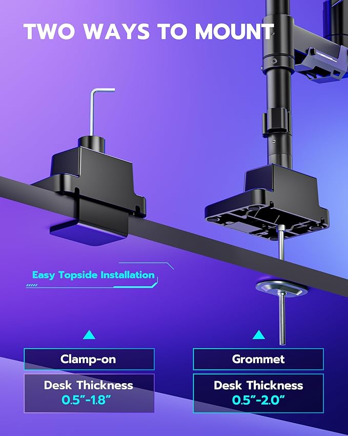 ARES WING CoreArm Single Monitor Mount, Ultrawide Monitor Arm - Image 7
