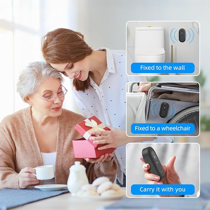 Wireless Emergency Call Button System - 500 Ft Range Caregiver Pager - Image 6