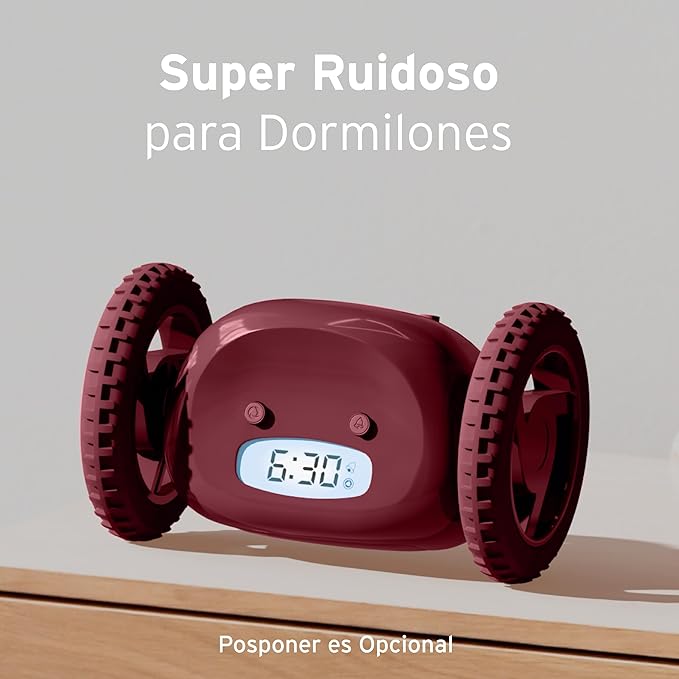 CLOCKY Extra Loud Alarm Clock for Heavy Sleepers on Wheels Rolls Runs Away - Image 6