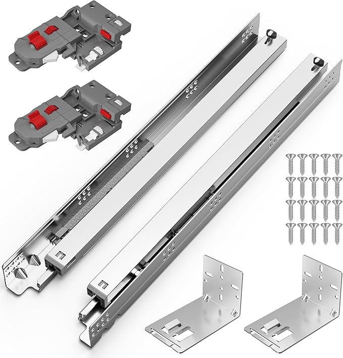 Chibery 9 12 15 18 21 Inch Undermount Soft Close Drawer Slides, Full Extension by CHIBERY-US