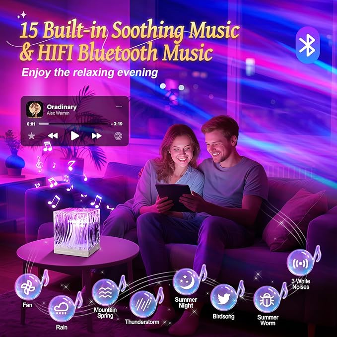 PIKOY Shower Lamp Shower Lights White Noise Sound Machine - Image 2