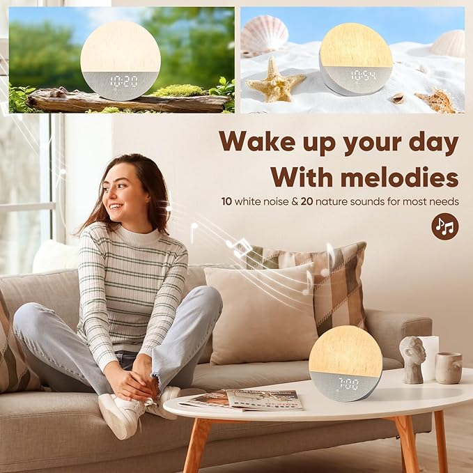 Stillstorm Sunrise Alarm Clock, Sound Machine, Fabric Dimmable Night Light - Image 6