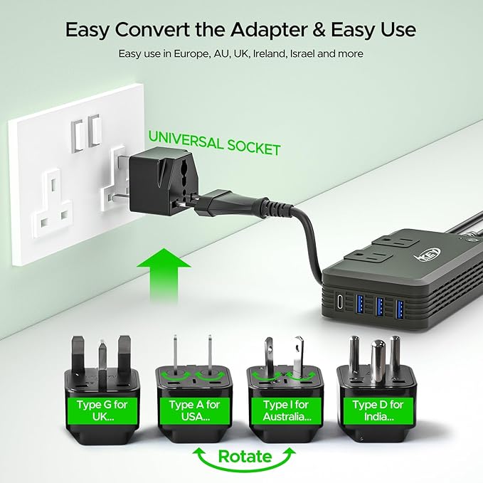 Key Power 220V to 110V Voltage Converter, 230W Step Down International Power - Image 4