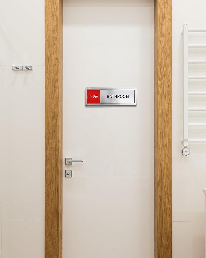 Bathroom Sliding Door Signs, Restroom Signs - Image 6