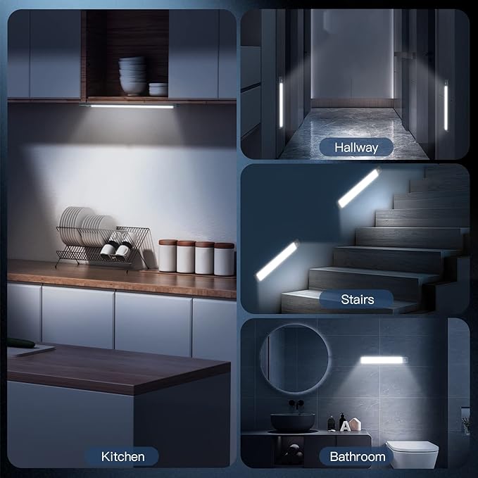 Under Cabinet Lighting, 14.7" Rechargeable Motion Sensor Light Indoor, 2 Pack - Image 7