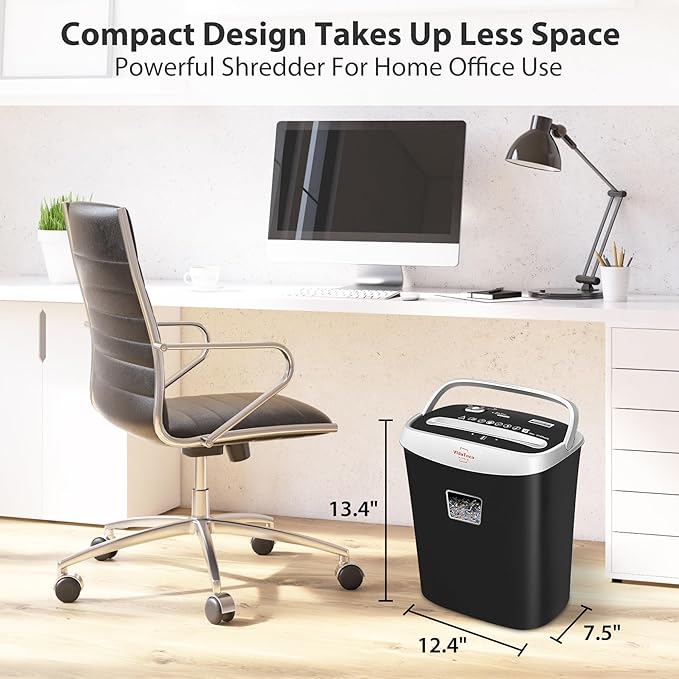 VidaTeco Paper Shredder for Home Office10-Sheet Cross-Cut Shredder - Image 8