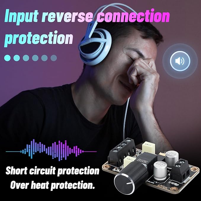 DROK 5W+5W Mini Audio Amplifier Board PAM8406 DC 5V Digital Stereo Power Amp - Image 6
