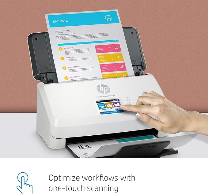 HP ScanJet Pro N4000 snw1 40ppm Wi-Fi/USB Color Duplex Scanner - Image 5