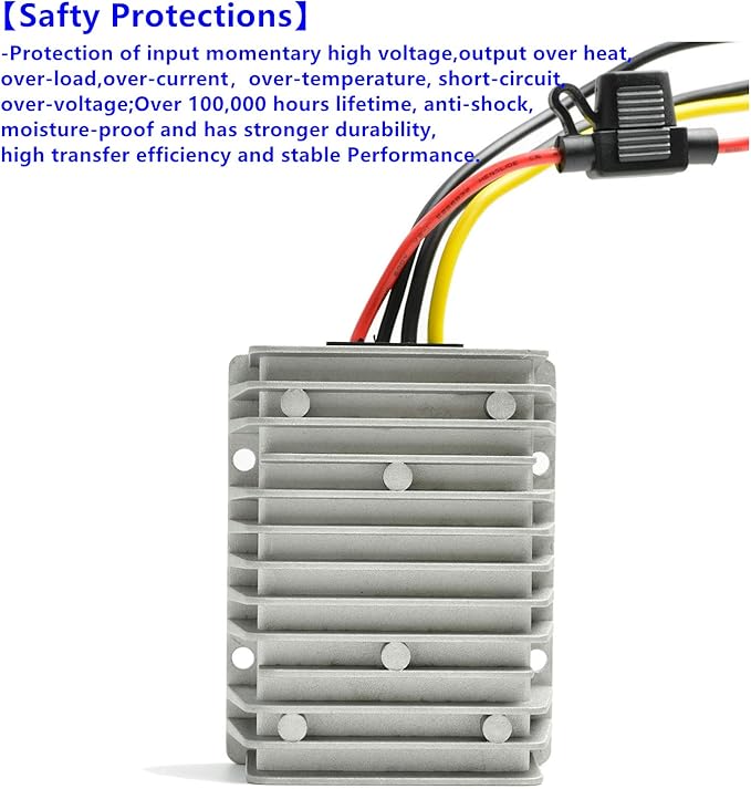 QJFCare Waterproof DC Buck Converter Voltage Regulator 36V 48V Step Down to 12V - Image 4