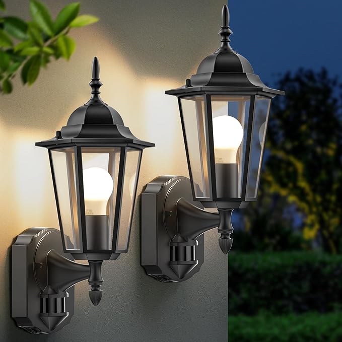 Lamomo 2 Pack Motion Sensor Outdoor Lights, Upgrade Dusk to Dawn Exterior Light - Image 7