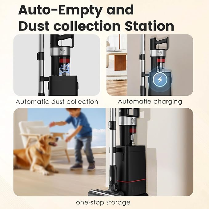 soges Auto-Empty & Self-Charging Cordless Stick Vacuum Cleaner - Image 2