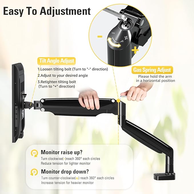 DreamAxis Single Monitor Mount Stand - Image 2