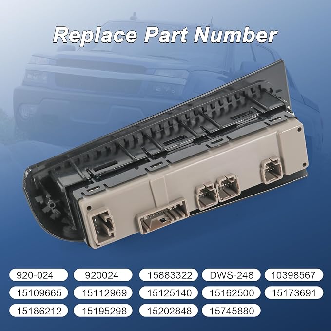 DICMIC Front Driver Side Master Power Window Switch and Door Lock & Black Bezel - Image 2