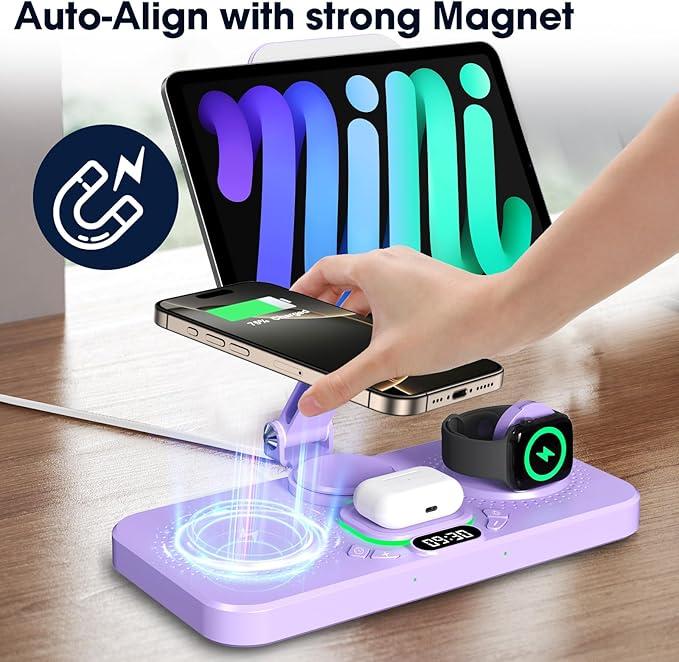 30W Charging Station for Apple Products, Foldable Wireless Charger - Image 7