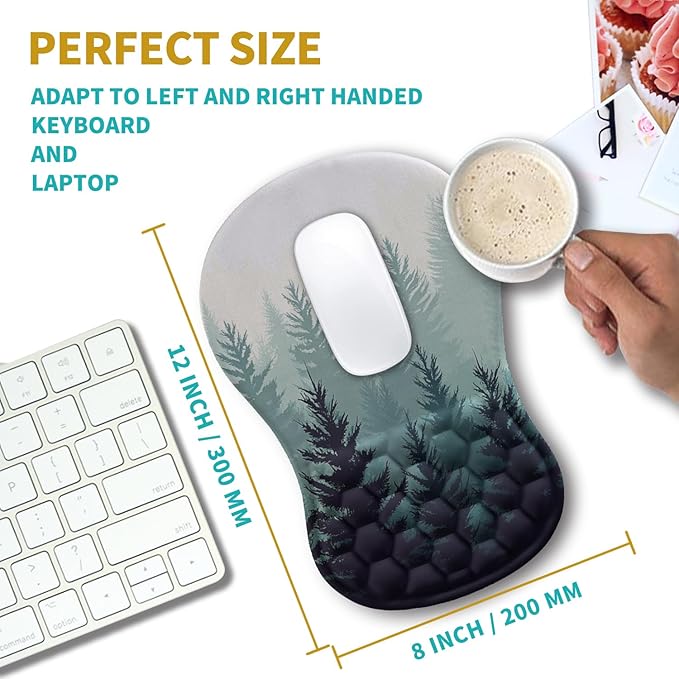 Hokafenle Ergonomic Mouse Pad Wrist Support, Wrist Rest Mousepad - Image 3